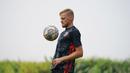 Pemain baru Persija Jakarta Hanno Behrens tampak mengikuti sesi latihan bersama di Nirwana Park Bojongsari, Sawangan Depok. (Dokumentasi Persija)