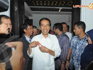 Joko Widodo saat menghadiri undangan Forum Pemimpin Redaksi (Pemred) di Jakarta (15/4/14)(Liputan6.com/Herman Zakharia)
