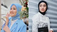 Pemenang Indonesian Idol 2023, Salma Salsabila kerap memperlihatkan sisi boyishnya lewat padu padan crop blazer, inner, dan high waisted pants. [Foto: IG/salmasalsabil12].