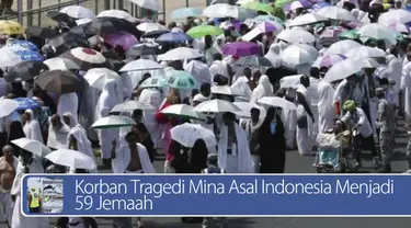 Daily TopNews hari ini akan menyajikan berita seputar Korban tragedi Mina asal Indonesia menjadi 59 jemaah, dan alasan merapikan tempat tidur di pagi hari. Seperti apa berita lengkapnya? Simak dalam video berikut.