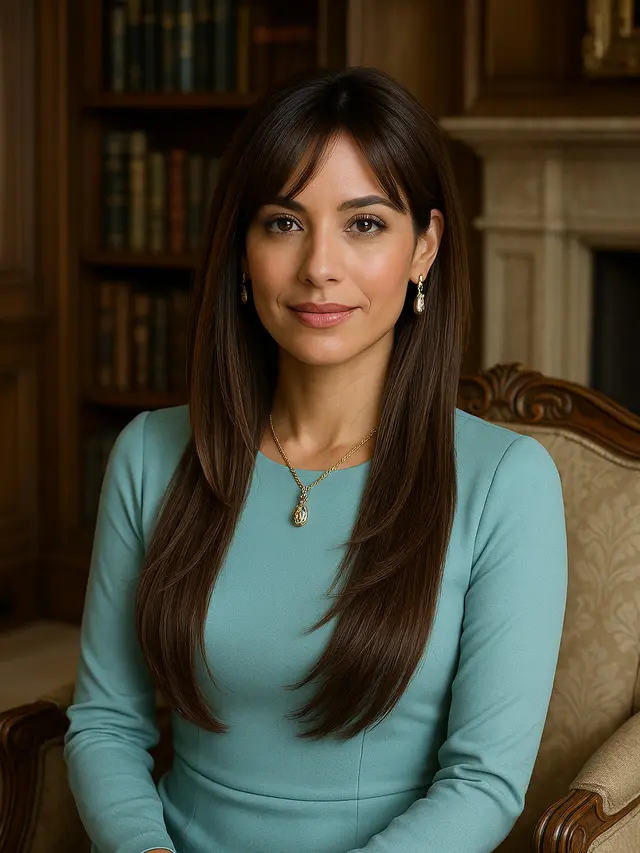 Model Rambut Panjang Lurus Tipis Usia 30-an