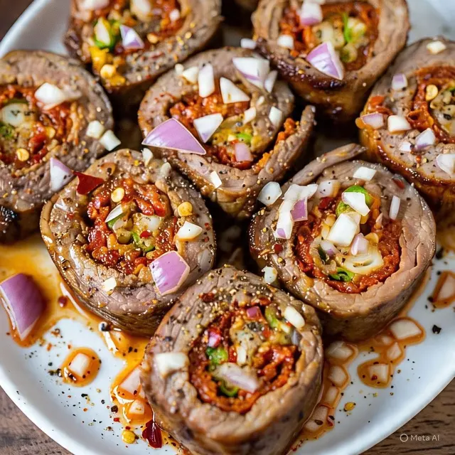 Kol Gulung Daging Saus Pedas