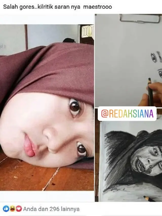 Beda dari Aslinya, 6 Potret Gagal Gambar Sketsa Wajah Ini Kocak Banget