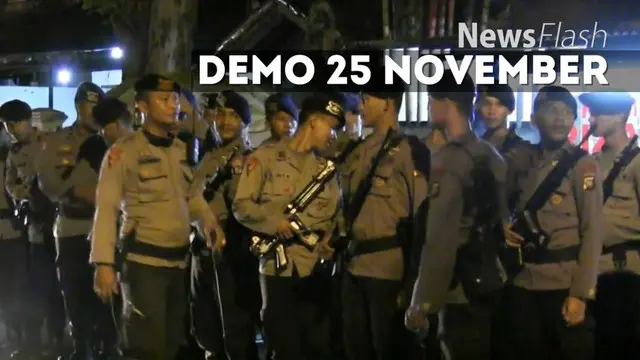 NEWS FLASH: Brimob Siaga Jelang Demo 25 November