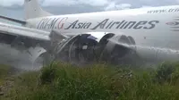 Pesawat Kargo Tri MG tergelincir di bandara Wamena