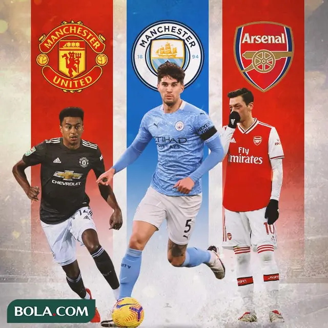 Ilustrasi - Jesse Lingard, John Stones, Mesut Ozil