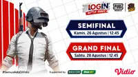 Jadwal dan  Live Streaming Login Battle Series Season 5 PUBGM di Vidio Pekan Ini, 26 dan 28 Agustus 2021. (Sumber : dok. vidio.com)
