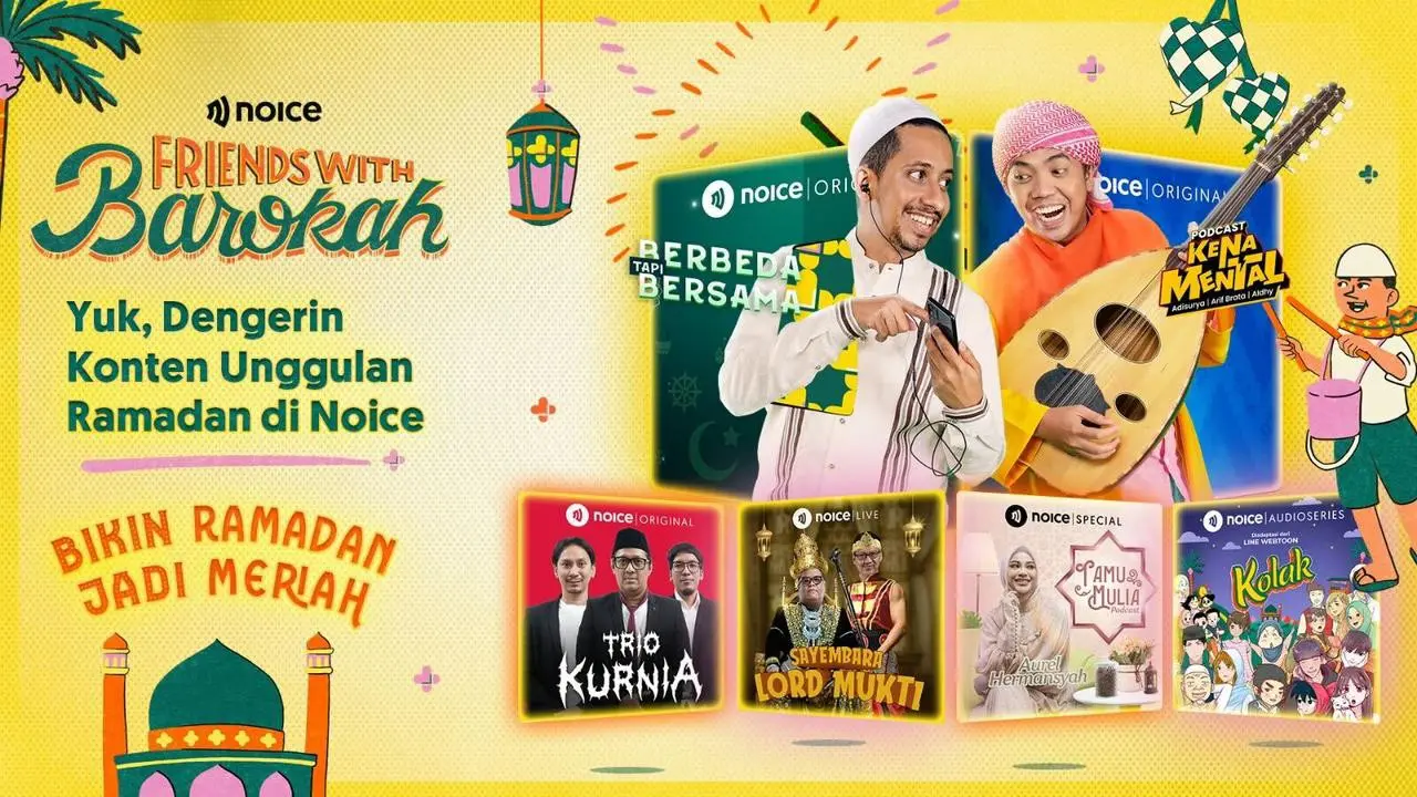 Konten audio Noice banyak menampilkan program-program Ramadhan yang seru.