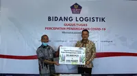 Enesis Group, produsen Plossa Eucalyptus melalui Yayasan Enesis Indonesia, memberikan bantuan ke BNPB.