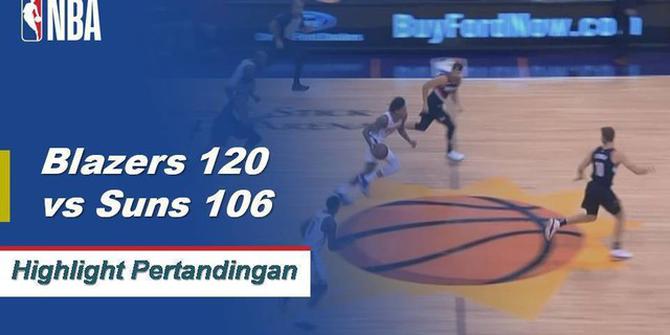 Cuplikan Hasil Pertandingan NBA : Trail Blazers 120 vs Suns 106