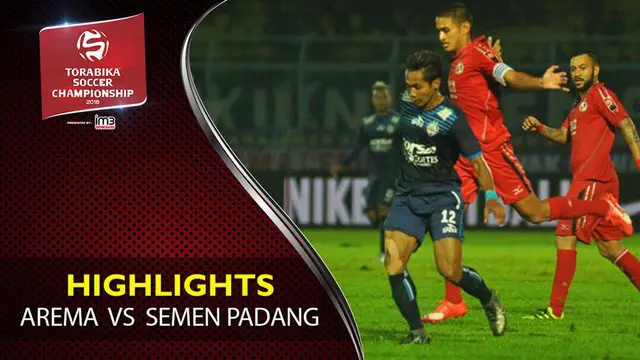 Video highlights TSC 2016 antara Arema Cronus Vs Semen Padang yang berakhir dengan skor 1-0 di Stadion Kanjuruhan, Malang.