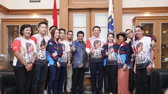 [Bintang] Promo film 3 Srikandi di kantor Basuki Tjahaja Purnama