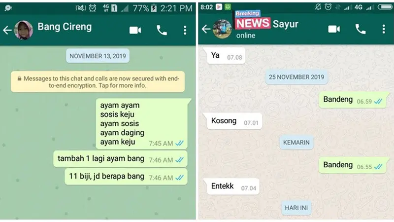 Chat Akrab Pembeli dengan Pedagang Ini Bikin Ketawa Ngakak