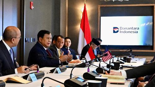 Presiden Prabowo Subianto bertemu dengan 12 pimpinan perusahaan investasi global disela-sela kunjungan kerja di Washington DC, Amerika Serikat (AS).