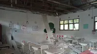 Gempa kembar atau doublet earthquake dalam waktu yang hampir bersamaan mengguncang wilayah Tarutung Tapanuli Utara Sumut, Selasa pagi (18/3/2025), menimbulkan kerusakan sejumlah bangunan. (Liputan6.com/ Dok BMKG)