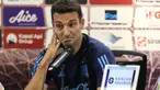 Pelatih Timnas Argentina, Lionel Scaloni saat melakukan sesi jumpa pers jelang latihan
resmi FIFA Matchday di Stadion Utama Gelora Bung Karno, Jakarta, Minggu (18/6/2023).
(Liputan6.com/Helmi Fithriansyah)
