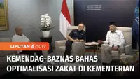 Menteri Perdagangan, Zulkifli Hasan menggelar pertemuan dengan pengurus Badan Amil Zakat Nasional atau Baznas di Kantor Kementerian Perdagangan, Jakarta, pada Senin (31/7) pagi. Pertemuan membahas layanan zakat karyawan langsung, sesuai Inpres, menge...