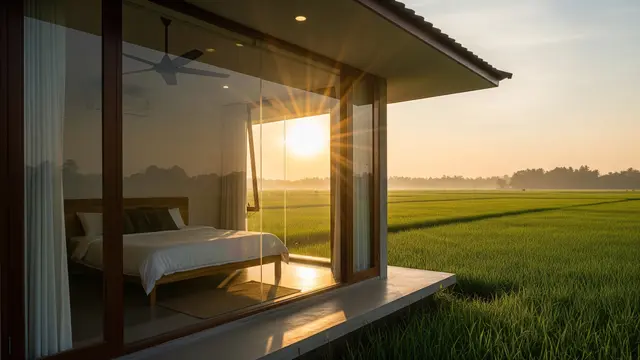 10 Model Rumah Minimalis Pinggir Sawah dengan View Sunrise Langsung dari Kamar