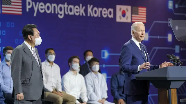 Presiden AS Joe Biden saat berada di Korea Selatan.
