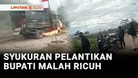 Syukuran pelantikan Bupati dan Wakil Bupati Kabupaten Jayawijaya berakhir ricuh. Sebanyak enam orang terluka dan tujuh mobil dibakar saat kericuhan terjadi.