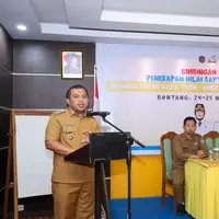 Wakil Wali Kota Bontang Agus Haris membuka kegiatan Pelatihan Penerapan Nilai Sapta Pesona yang digelar Dinas Pemuda, Olahraga dan Pariwisata (Dispopar) Kota Bontang di Hotel Bintang Sintuk, Senin (24/11/2025) pagi.