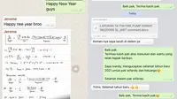 6 Chat Selamat Tahun Baru Ini Kocak, Bikin Ngakak (sumber: Twitter/arnoldpoernomo/ivanfrezze)
