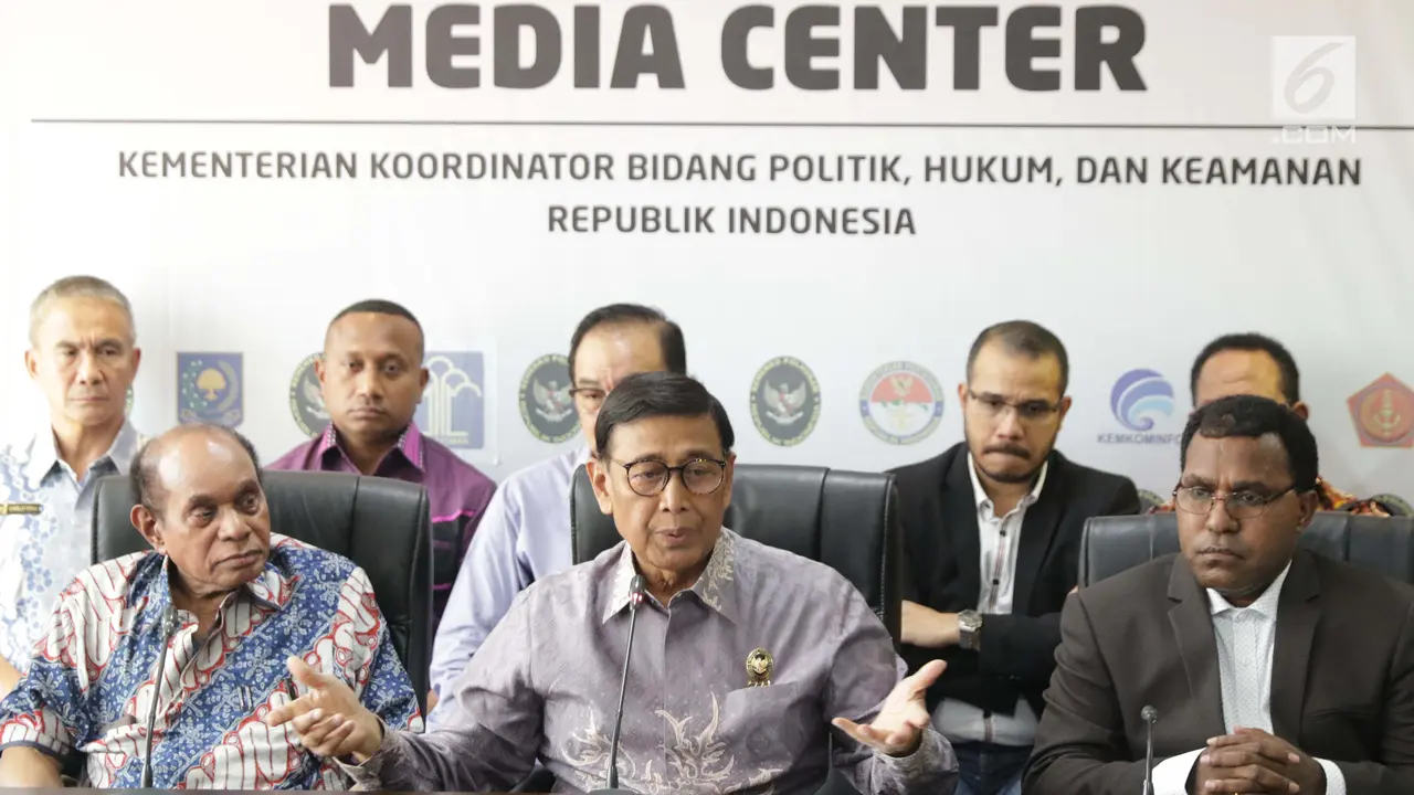 Menkopolhukam Wiranto Jelaskan Kondisi Papua dan Papua Barat