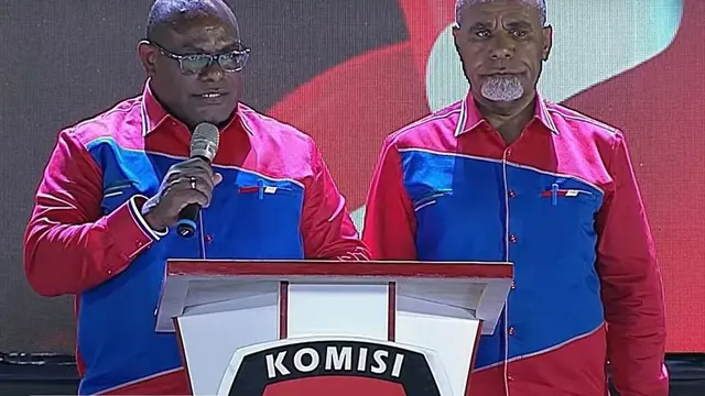 Pasangan calon gubernur dan wakil gubernur Papua Tengah nomor urut 3, Meki Nawipa dan Deinas Geley (MeGe) (Istimewa)