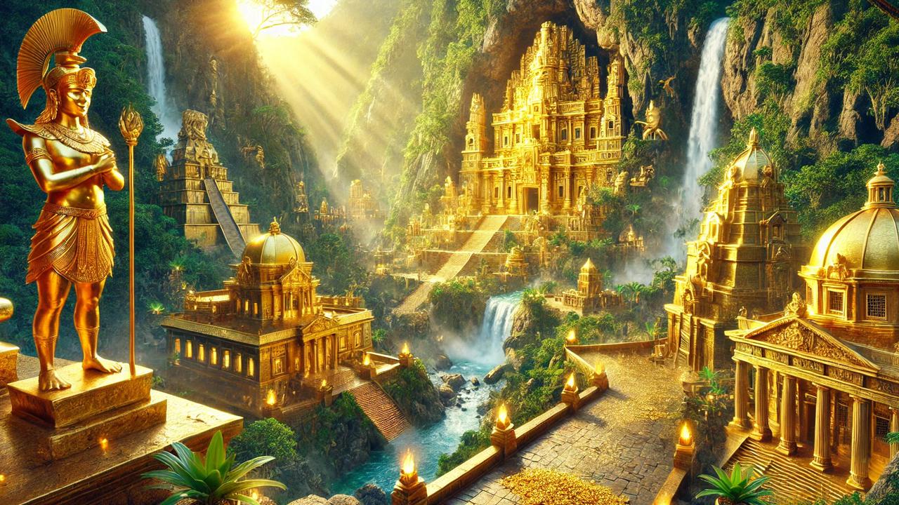 ilustrasi kota emas kuno el dorado