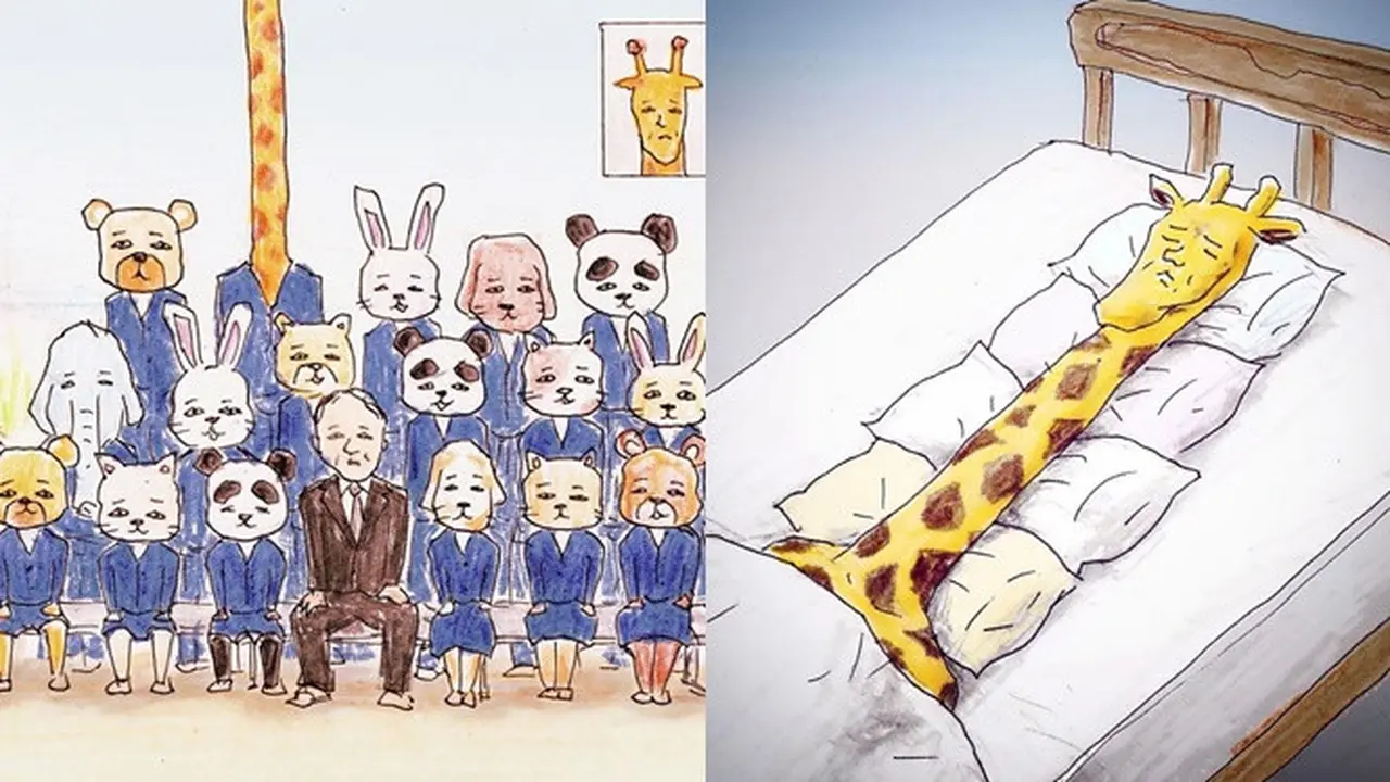 Ini Jadinya Kalau Jerapah Jadi Manusia, 6 Ilustrasinya Bikin Ketawa Geli