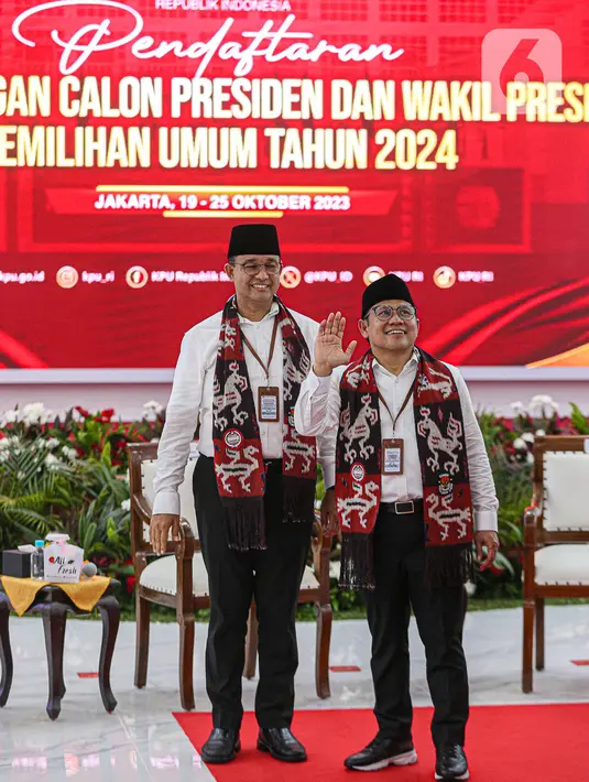 Setelahnya, pasangan Ganjar Pranowo-Mahfud MD akan mendaftar di hari yang sama pukul 11.00 WIB. (Liputan6.com/Faizal Fanani)