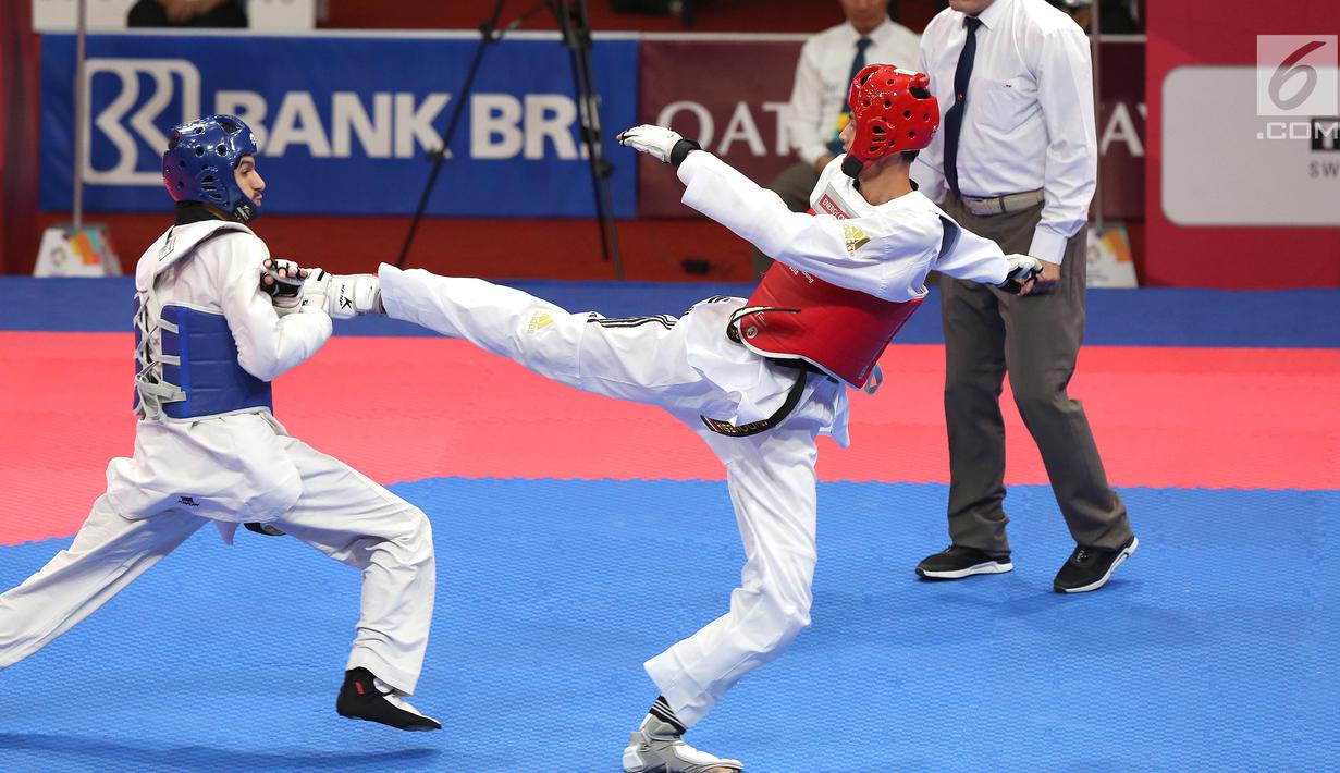 FOTO: Aksi Ibrahim Zarman Tekuk Atlet Taekwondo Pakistan di Asian Games ...