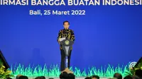 Presiden Joko Widodo (Jokowi) dalam kegiatan Arahan Presiden kepada Menteri, Kepala Lembaga, dan Kepala Daerah dan BUMN tentang Aksi Afirmasi Bangga Buatan Indonesia, di Bali. (Dok ekon.go.id)