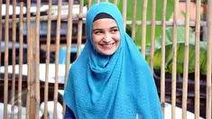 Pesinetron Shireen Sungkar saat ditemui disela syuting sebuah sinetron di kawasan Ciganjur, Jakarta, Rabu (17/6/2015). (Liputan6.com/Panji Diksana)
