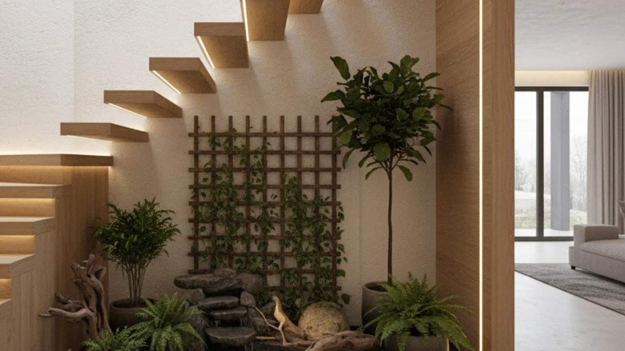 8 Desain Taman dalam Rumah di Bawah Tangga, Maksimalkan Ruang untuk Interior Estetik