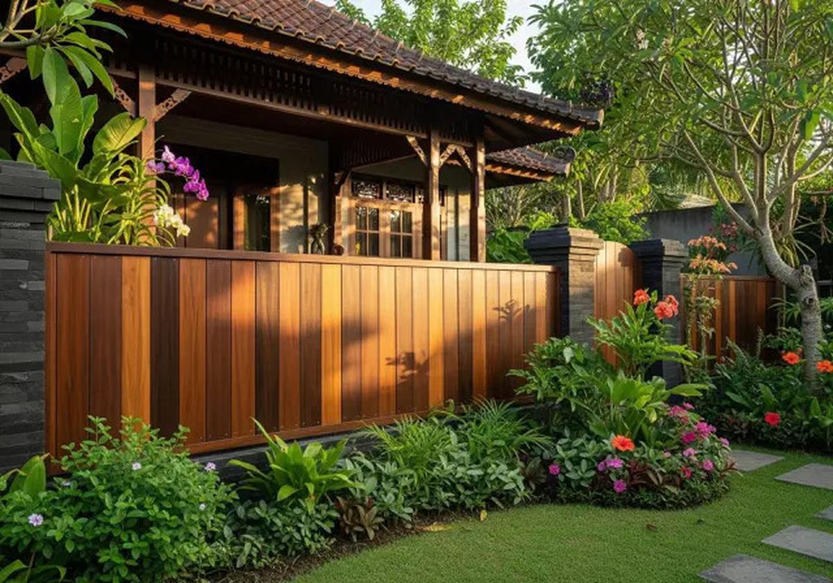 7 Trik Bikin Rumah Sederhana Terlihat Elegan dengan Pagar Kayu Minimalis, Inspirasi Desain yang Hangat dan Modern