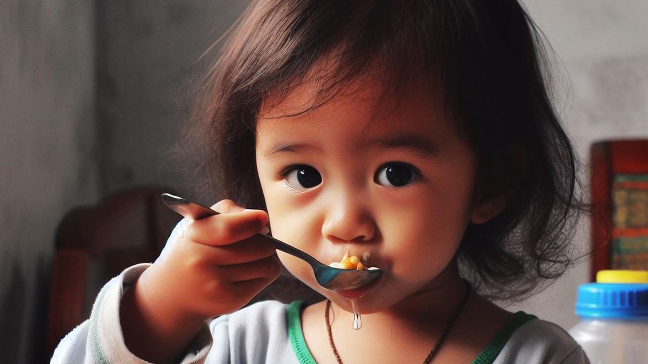 Ilustrasi Anak Makan