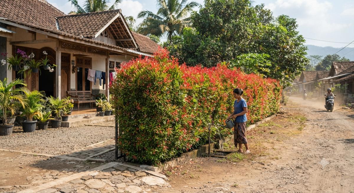 Tanaman Pagar yang Tidak Mudah Rontok dan Cocok Buat Musim Kemarau Jenis Pucuk Merah
