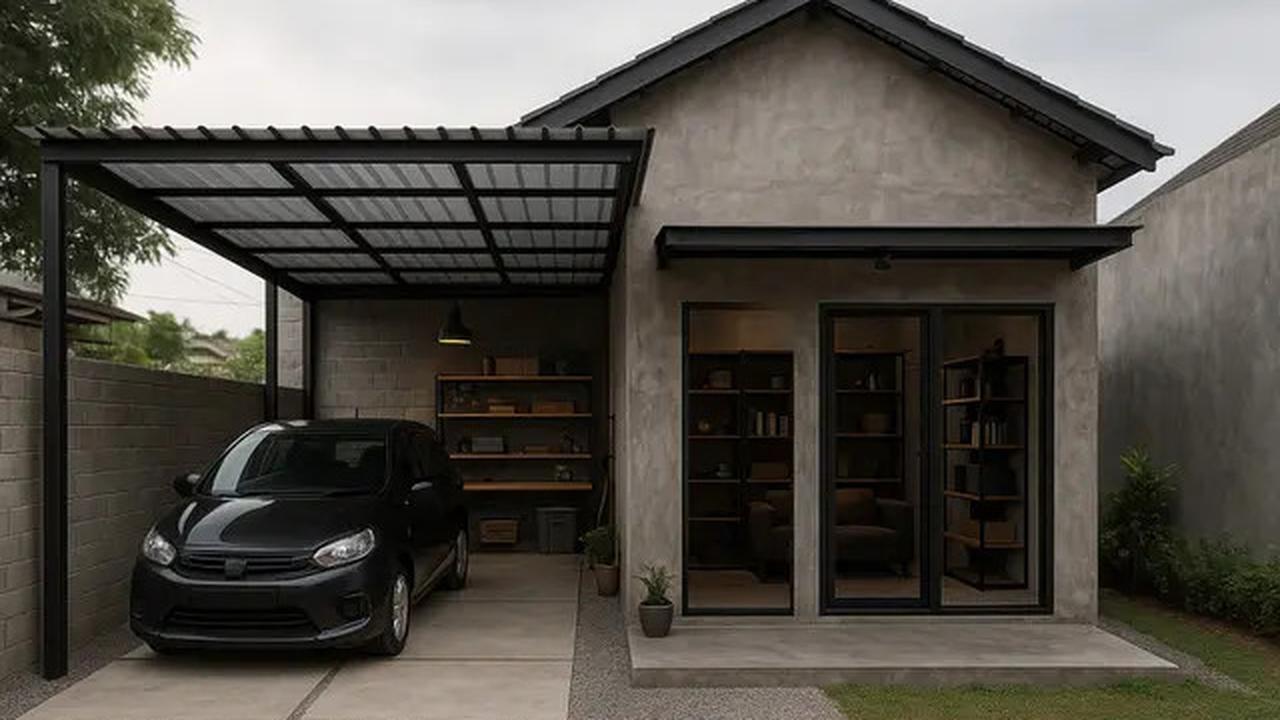 7 Desain Rumah Type 21 dengan Garasi, Fungsional untuk Motor dan Mobil