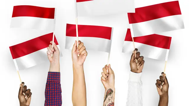 Ilustrasi bendera Indonesia, Merah Putih, Integrasi Nasional