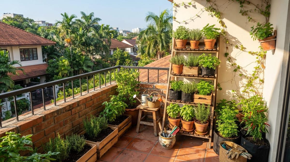 Cara Membuat Kebun Bumbu Dapur Kecil di Teras Rumah