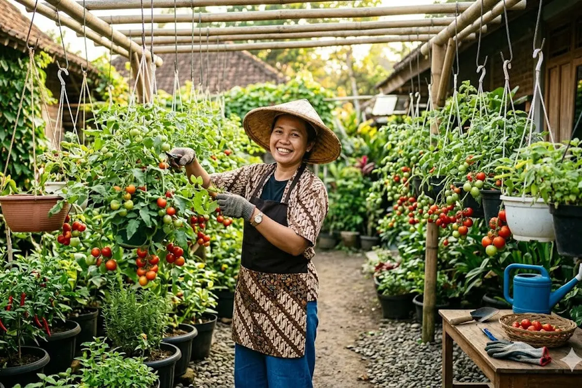 Cara Membuat Kebun Tomat Gantung Anti Roboh saat Angin Kencang, Ini 4 Langkahnya