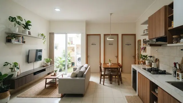 Desain rumah 3 kamar yang tetap lega tanpa menambah luas bangunan model pilih bentuk bangunan yang sederhana