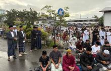 Guyuran Hujan Tak Halangi Khusyuknya Shalat Idul Fitri Muhammadiyah di Tarakan