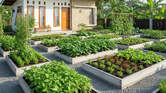Rumah Mini Tapi Punya Kebun Sayur Luas
