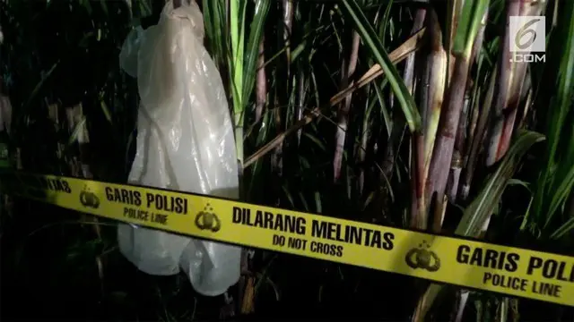 Seorang pemuda di kabupaten Kediri Jawa Timur ditemukan tewas di sebuah ladang tebu.