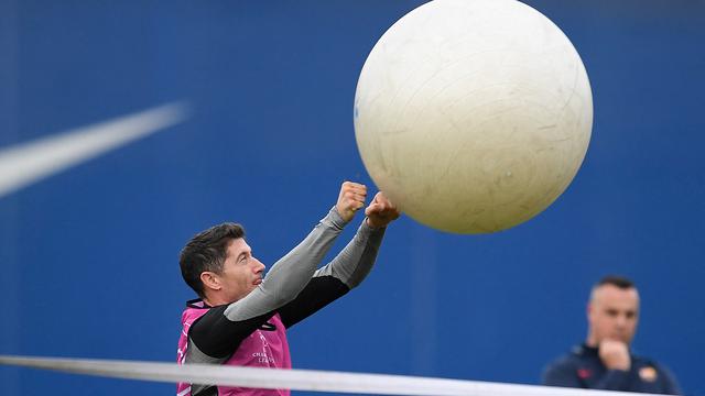 Latihan Barcelona vs Inter Milan