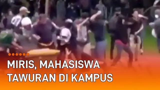 VIDEO: Miris, Mahasiswa Tawuran di Kampus UIN Samata Gowa