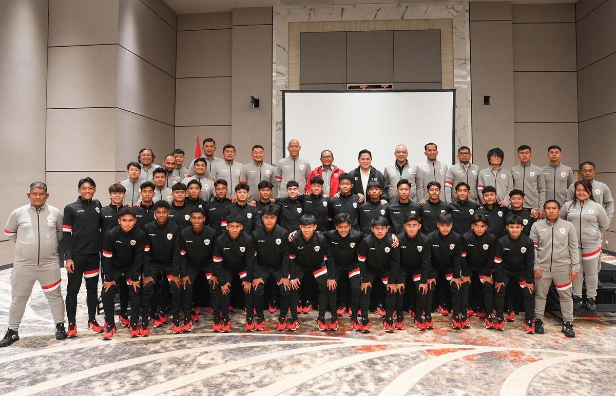 FOTO:  Melepas Timnas U17 Berlaga Ke Piala Asia, Erick Tohir: Target Lolos ke Final Pila Dunia U17