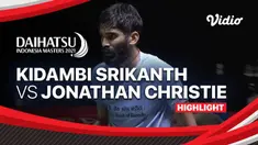 Berita Video, Highlights Pertandingan Jonatan Christie Vs Kidambi Srikant pada Kamis (18/11/2021)